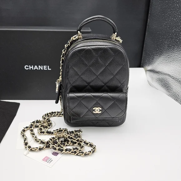 Authentic Chanel mini backpack Authentic Chanel Black Goatskin Mini Duma Backpack | eBay main image 4